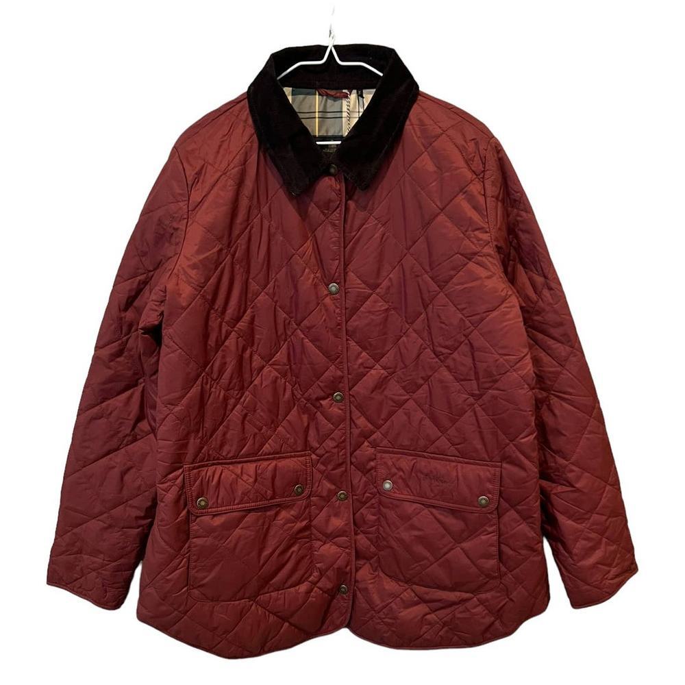 NWT BARBOUR Pilton Quilted Jacket In Chestnut (US/14)